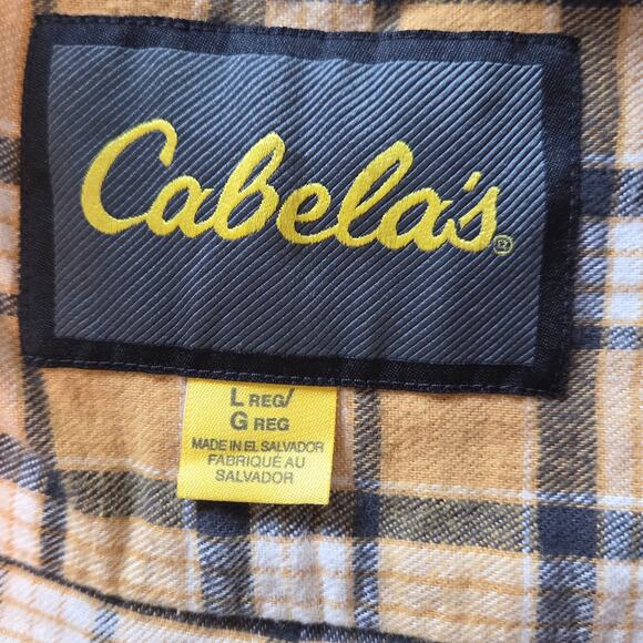 Cabela's Flannel Shirt Button-down Men's size large - Picture 3 of 9